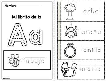 Preview of Spanish Alphabet Flip Books - Libritos Del Alfabeto