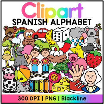 Preview of Spanish Alphabet Clipart