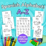 Spanish Alphabet Coloring Pages, Beginner Spanish Workshee