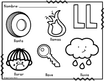 Spanish Alphabet Coloring Sheets by Bilingual Teacher World | TpT
