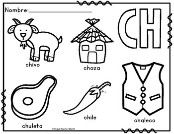 Spanish Alphabet Coloring Sheets by Bilingual Teacher World | TpT