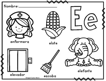 Spanish Alphabet Coloring Sheets by Bilingual Teacher ...