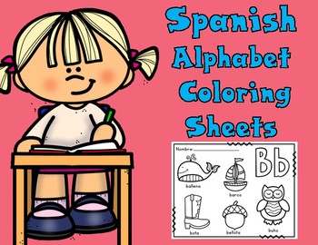 Preview of Spanish Alphabet Coloring Sheets