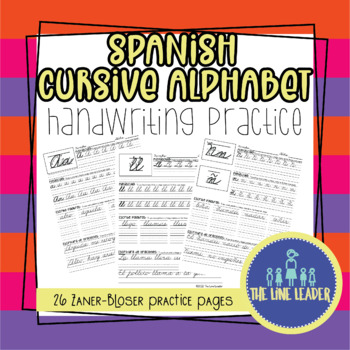 Preview of Spanish Alphabet Cursive Practice • Práctica cursiva del alfabeto en español