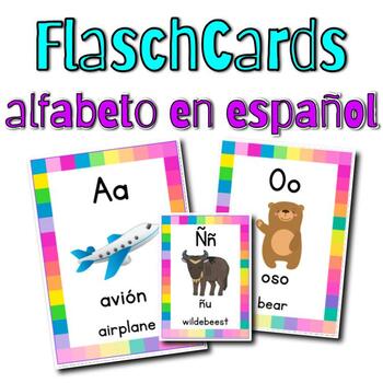 Preview of Spanish Alphabet - El Abecedario (Flash Cards)