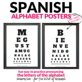 Spanish Alphabet Classroom Posters - Eye Charts