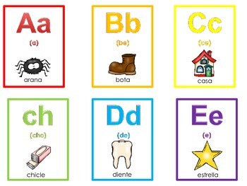 Preview of Spanish Alphabet Flash Cards.
