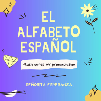 Preview of Spanish Alphabet Flash Cards with Pronunciation Sounds - el alfabeto espanol