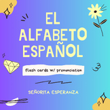 Spanish Alphabet Flash Cards with Pronunciation Sounds - e