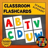 Spanish Alphabet Flashcards, Punctuation, Alfabeto, Large Flashcards