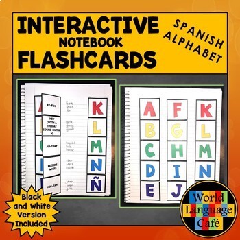 Preview of Spanish Alphabet Flashcards Punctuation Interactive Notebook El Alfabeto