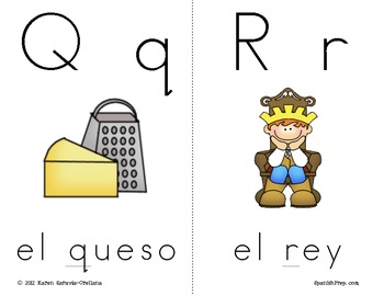 Spanish Alphabet Flashcards & Wall Posters (Bulletin Board Set) Set 2