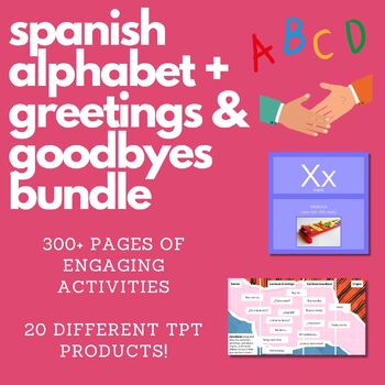 Preview of Spanish Alphabet + Greetings and Goodbyes Bundle (Spanish 1)