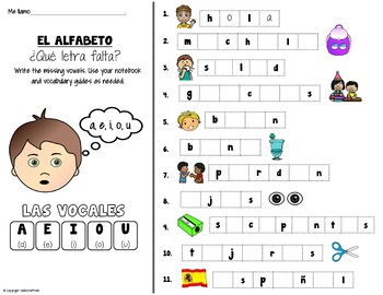 spanish spelling alphabet