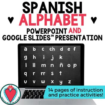 Preview of Spanish Alphabet Lesson PowerPoint & Google Slides Activities - Pronunciation