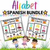 Spanish Alphabet Letter Flash Cards BUNDLE for Kids-54 Upp