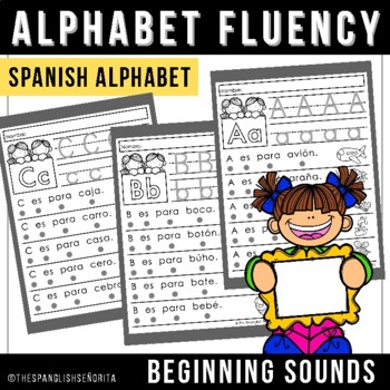 Preview of Spanish Alphabet Letter Fluency Sentences to Teach Beginning Sounds