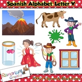 Spanish Alphabet Letter V Clip art