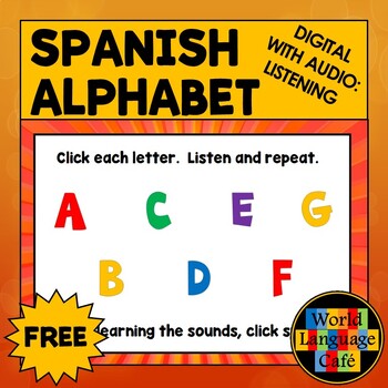 Preview of SPANISH ALPHABET LETTERS SOUNDS BOOM CARDS ⭐ Spanish Alphabet Sounds Boom Card ⭐