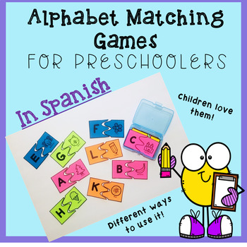 Spanish Alphabet Matching Games For Preschoolers By Imagine Create Inspire