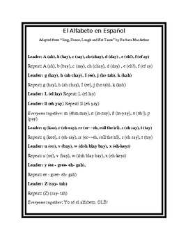 Preview of Spanish Alphabet Mini-Unit