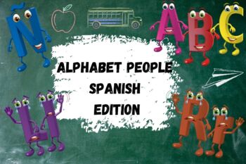 Preview of Spanish Alphabet People PNG Graphics