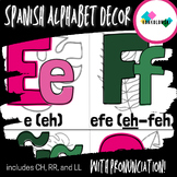 Spanish Alphabet Poster Display with Pronunciation | Monst
