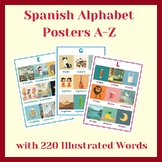 Spanish Alphabet Posters | 29 Posters A to Z with 220 Illu