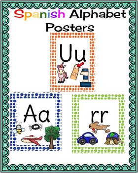 Spanish Alphabet Posters by The Little Maestra | TPT