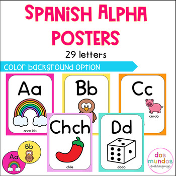 Spanish Alphabet Posters by Dos Mundos Dual Language | TPT