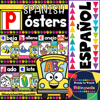 Spanish Alphabet Posters - Abecedario en Español - CH, LL & RR Added