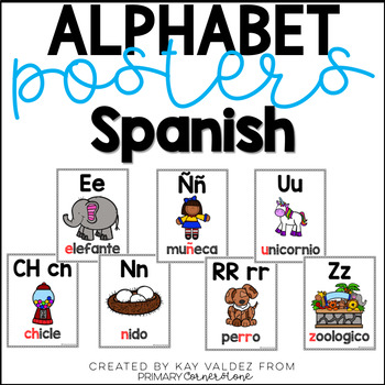 Spanish Alphabet Posters- Carteles del Alfabeto (Abecedario) | TpT