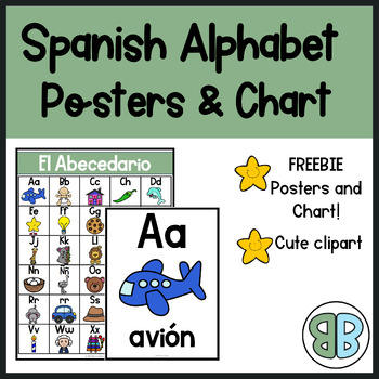 Spanish Alphabet Posters & Chart FREEBIE by Biliteracy Builders | TPT