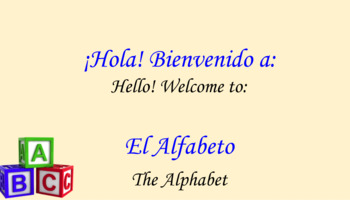 Preview of Spanish Alphabet PowerPoint
