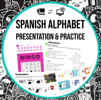 Preview of Spanish Alphabet Presentation & Practice (In-class & Virtual/Distance Options)