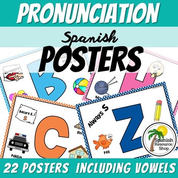 Preview of Spanish Alphabet Pronunciation Rules Posters Bundle_All