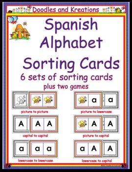 games quiz alphabet spanish and Sorting Alphabet Spanish Cards by Doodles Games and