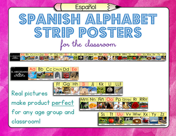 Preview of Spanish Alphabet Strip Posters