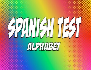 Preview of Spanish Alphabet Test