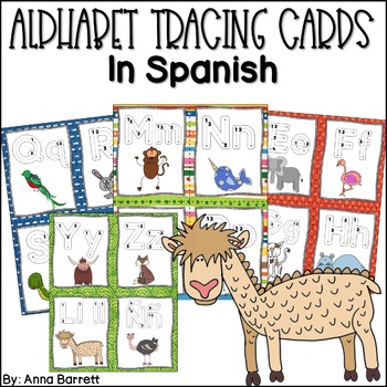 Preview of Spanish Alphabet Tracing Cards