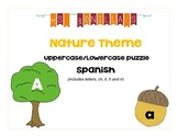 Spanish Alphabet Uppercase and Lowercase match - Nature Theme