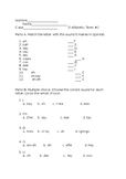 Spanish Alphabet Worksheet #2