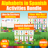 Spanish Alphabet letters Bundle. Printable Worksheets & Flashcards +Bonus File