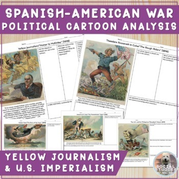 Preview of Spanish-American War & American Imperialism Political Cartoon Analysis