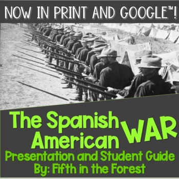 Preview of Spanish American War PowerPoint PLUS Student Guide for Distance Learning