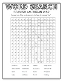 Spanish American War Word Search