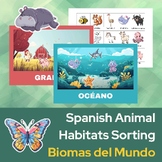 Spanish Animal Habitats Sorting | Biomas del Mundo