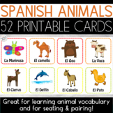 Spanish Animals Flashcards | No Prep Printable Animales Vo