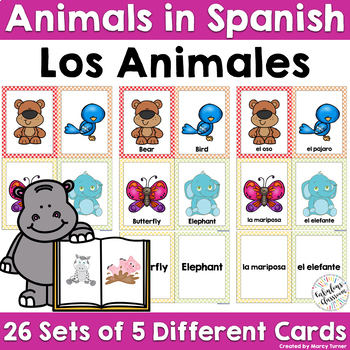 Spanish Animals Flashcards Printable and Editable | Los Animales