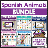 Los Animales Spanish Animals Vocabulary Practice Bundle | 